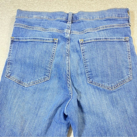 Banana Republic Jeans Women 12 Blue High Rise Slim Raw Hem Cropped Casual Denim - Picture 8 of 13